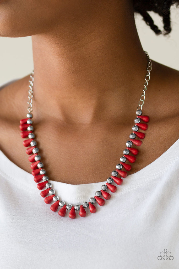 Paparazzi Necklace ~ Mediterranean Mystery - Red – Paparazzi Jewelry |  Online Store | DebsJewelryShop.com